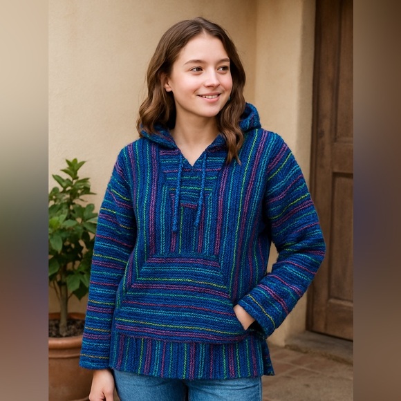 Colorful Striped Women's Hoodie - Picture 1 of 9